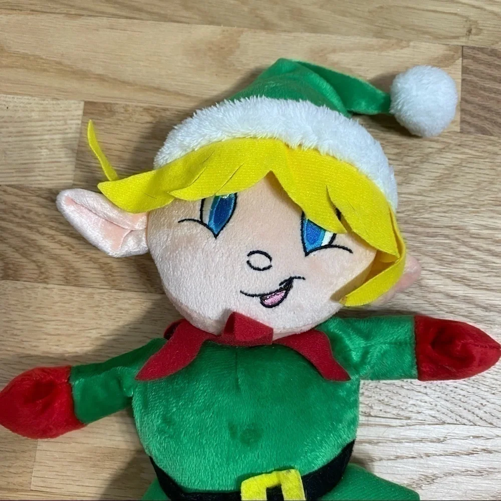 Elf Plush Stuffed Doll Blonde Blue Eye Girl Christmas Holiday